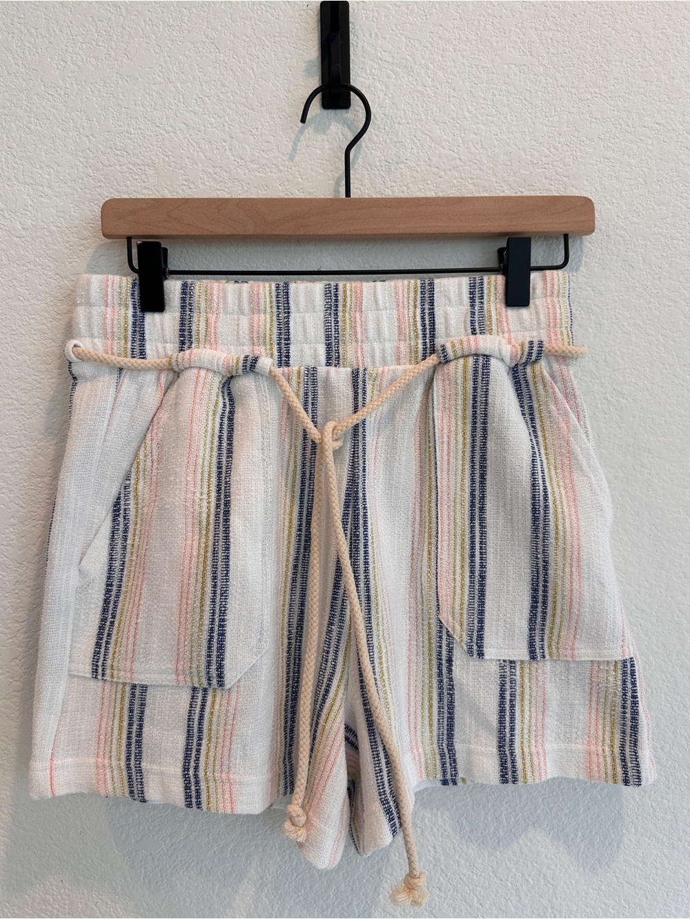 NWT Roxy Striped Paperbag Tie Waist Shorts | Size S